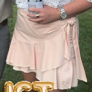 Pink Cinq a Sept Tie Front Skirt